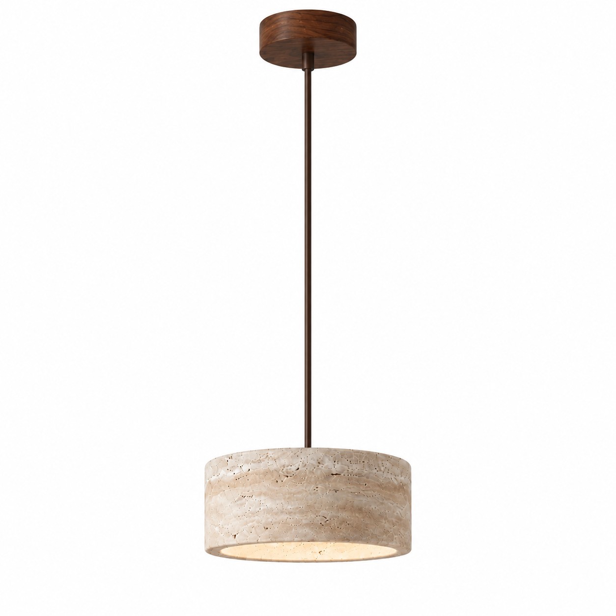 Gilbert Modern Shatter-Resistant Travertine-Look Linear Pendant Light