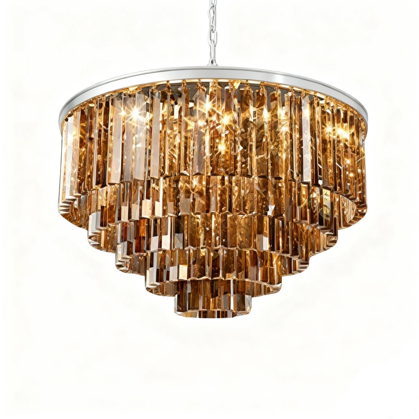 Guinevere Vintage Luxury Tiered Round Crystal Chandelier