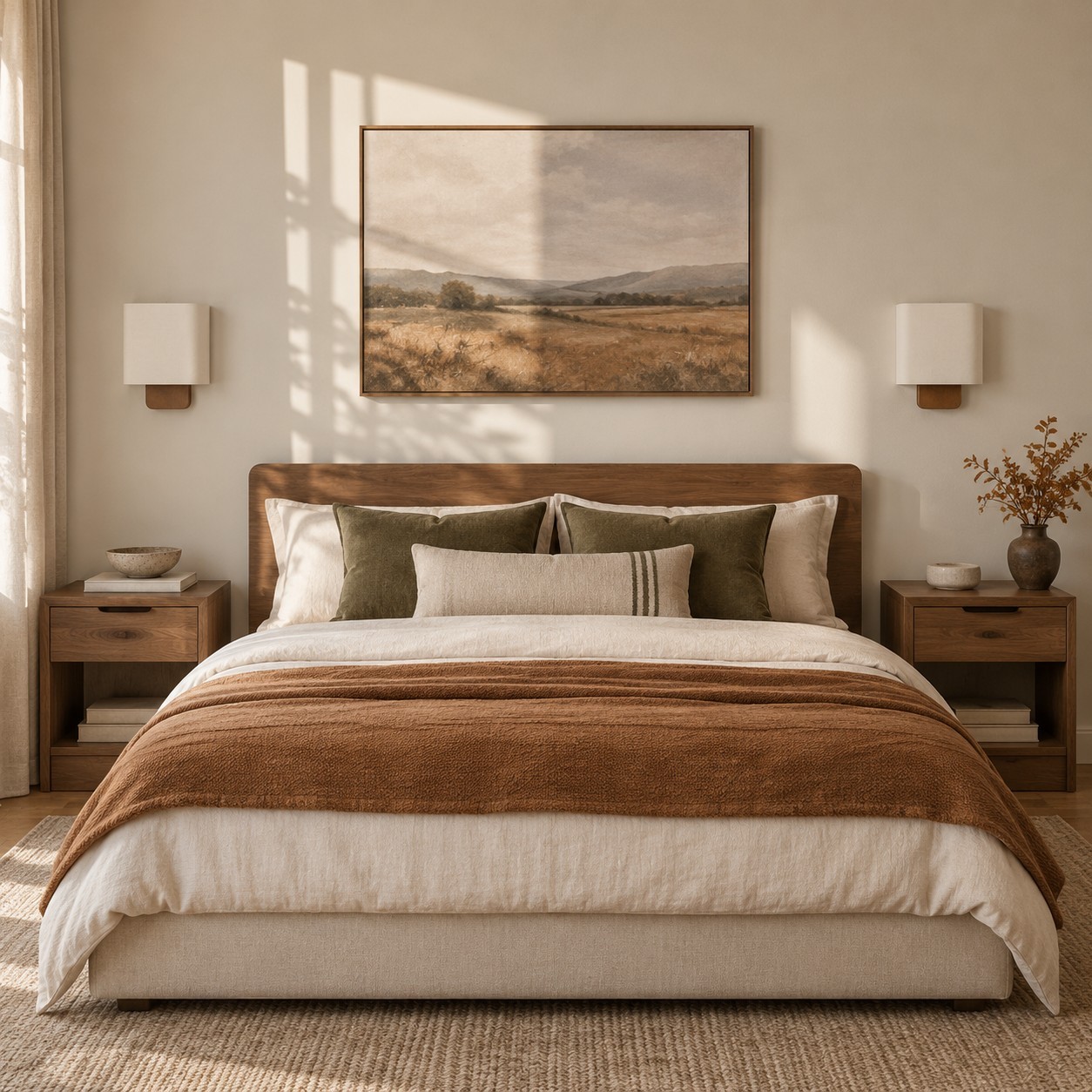 Ondine Modern Linen Fabric Shade Wall Sconce