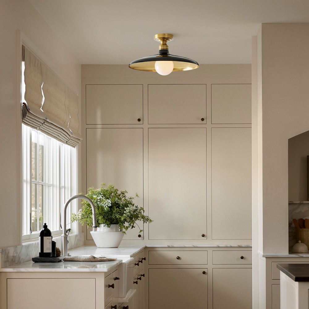 Dulcinea Farmhouse Metal Flush Mount Ceiling Light