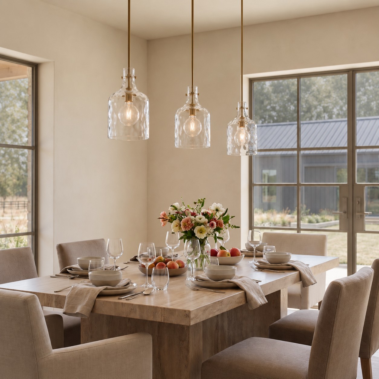 Tydon Minimalist Water Ripple Glass Pendant Light