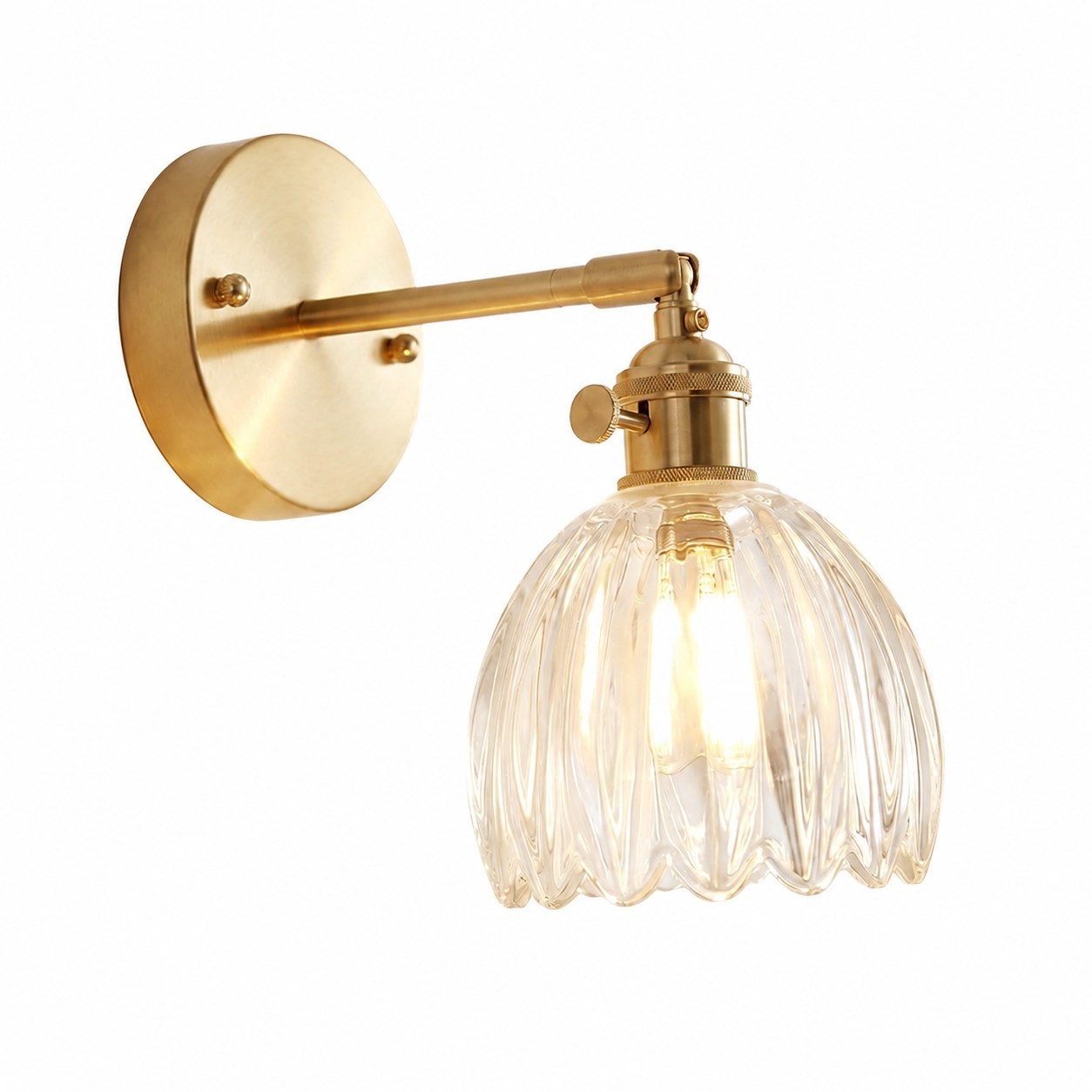 Elara Vintage Glass Tulip Sconce