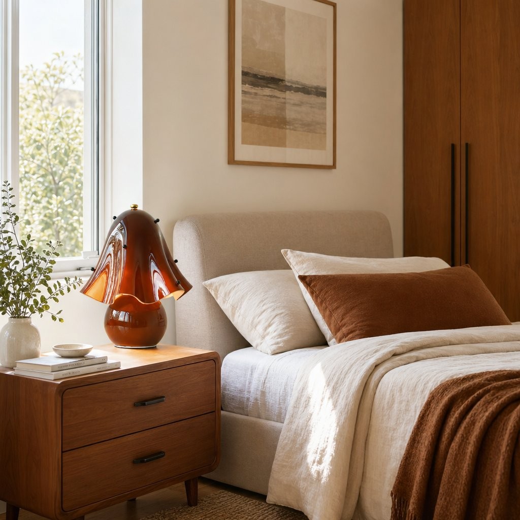 Catalina Modern Wavy Glass Petal Fazzo Table Lamp