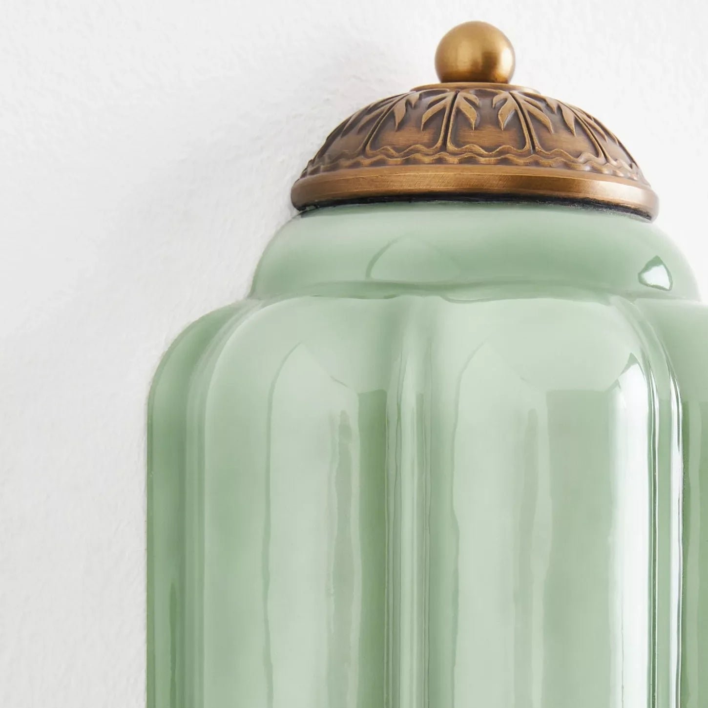 Michael Vintage Eloise Milk Glass Flush Wall Light