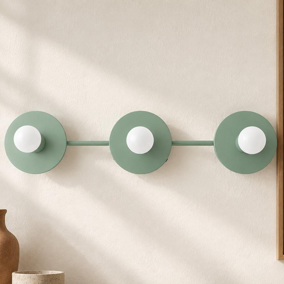 Marnie Nordic Colorful 3 Light Vanity Wall Light