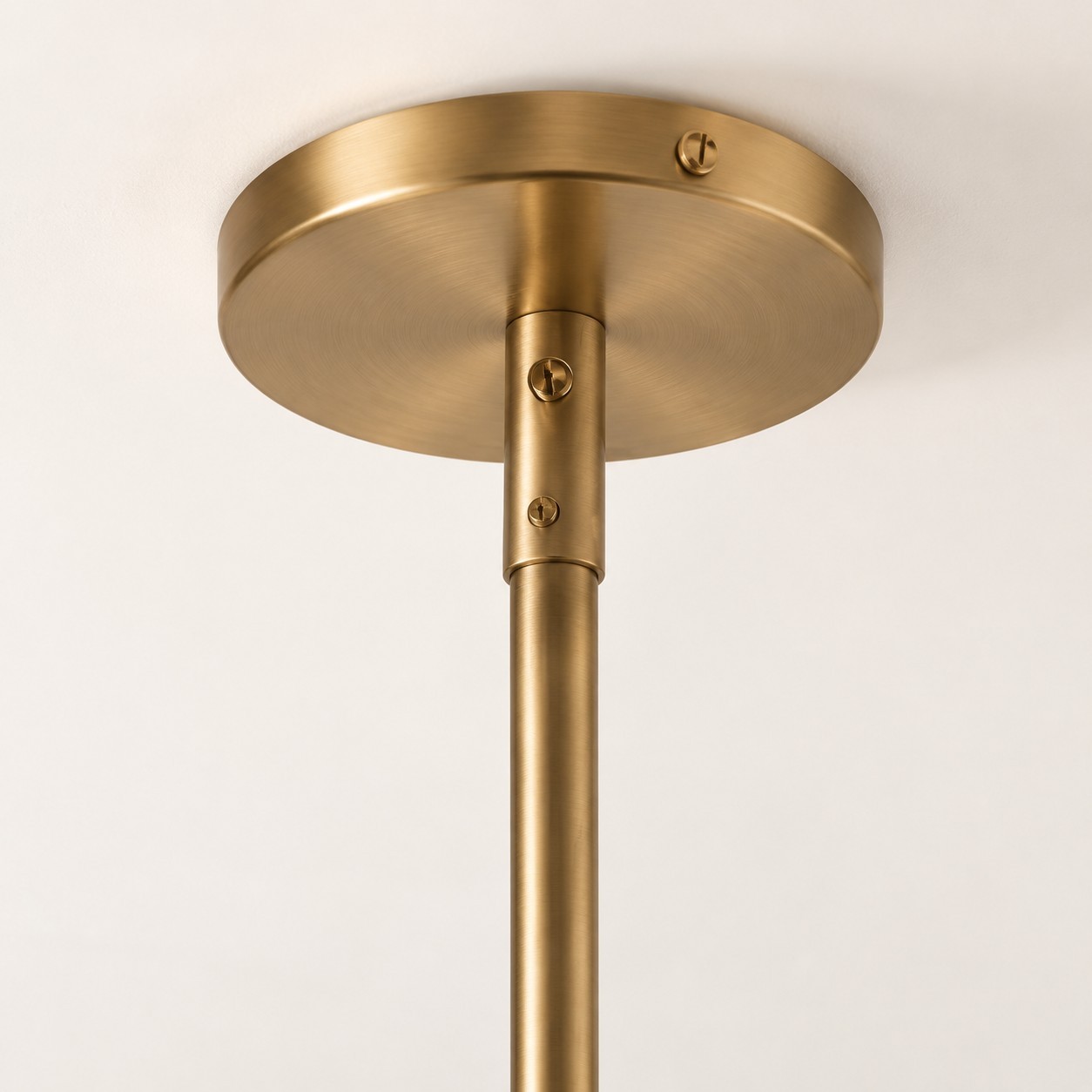 Drilon Modern Brass Rod Glass Shade Pendant Light