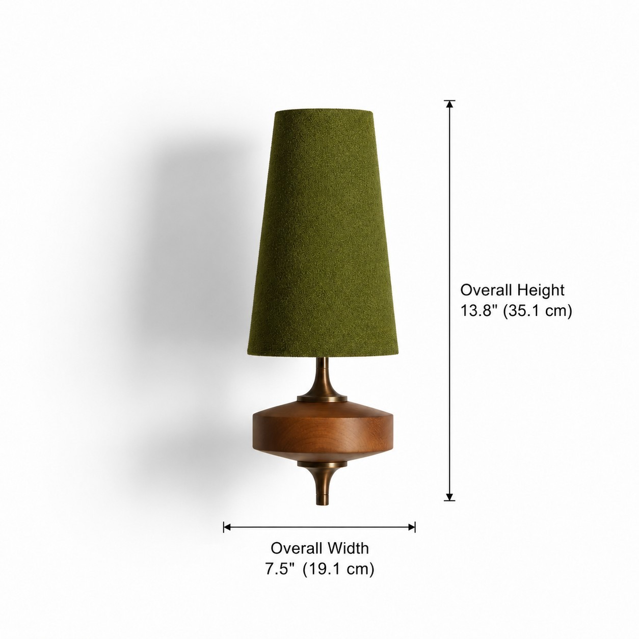 Nyxara Vintage  Fabric Tapered Shade Wall Sconce