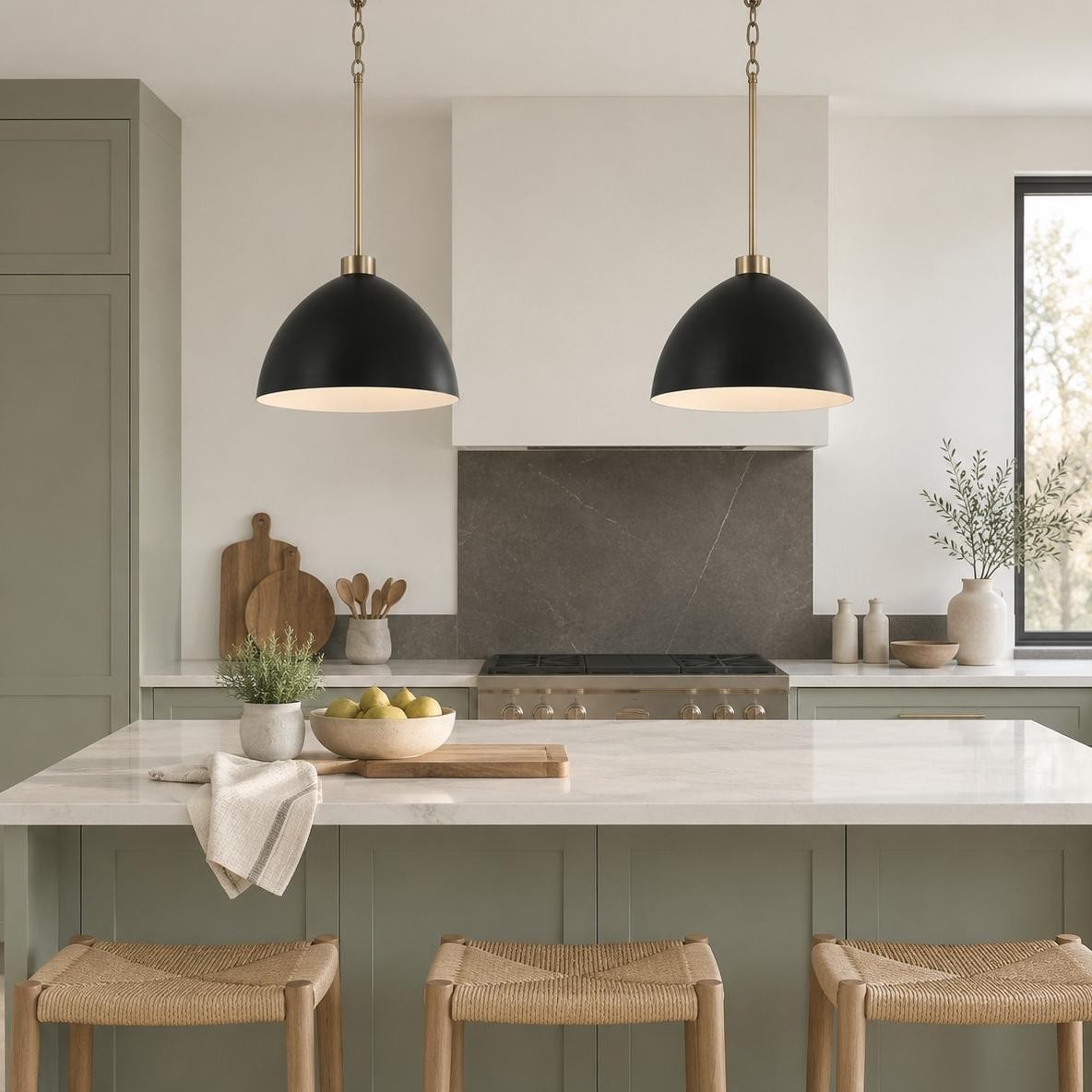 Ylarix ‎Minimalist Dome Metal Pendant Light