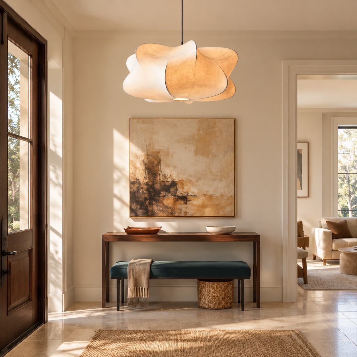Orin Modern White Silk Cloud Pendant Light