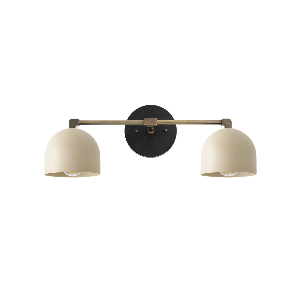 Astair Nordic Metal Deep Dome Vanity Wall Sconce in Rustic Brass