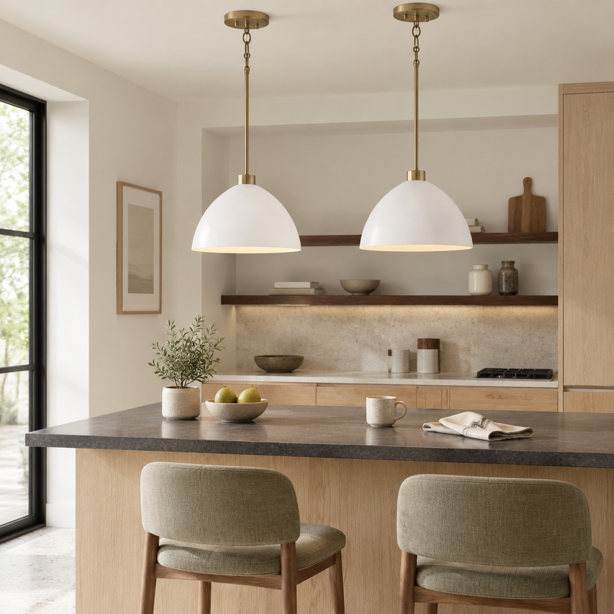 Ylarix ‎Minimalist Dome Metal Pendant Light