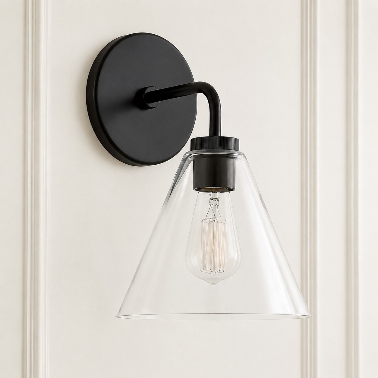 Kaelen Retro Cooper Cone Sconce Light