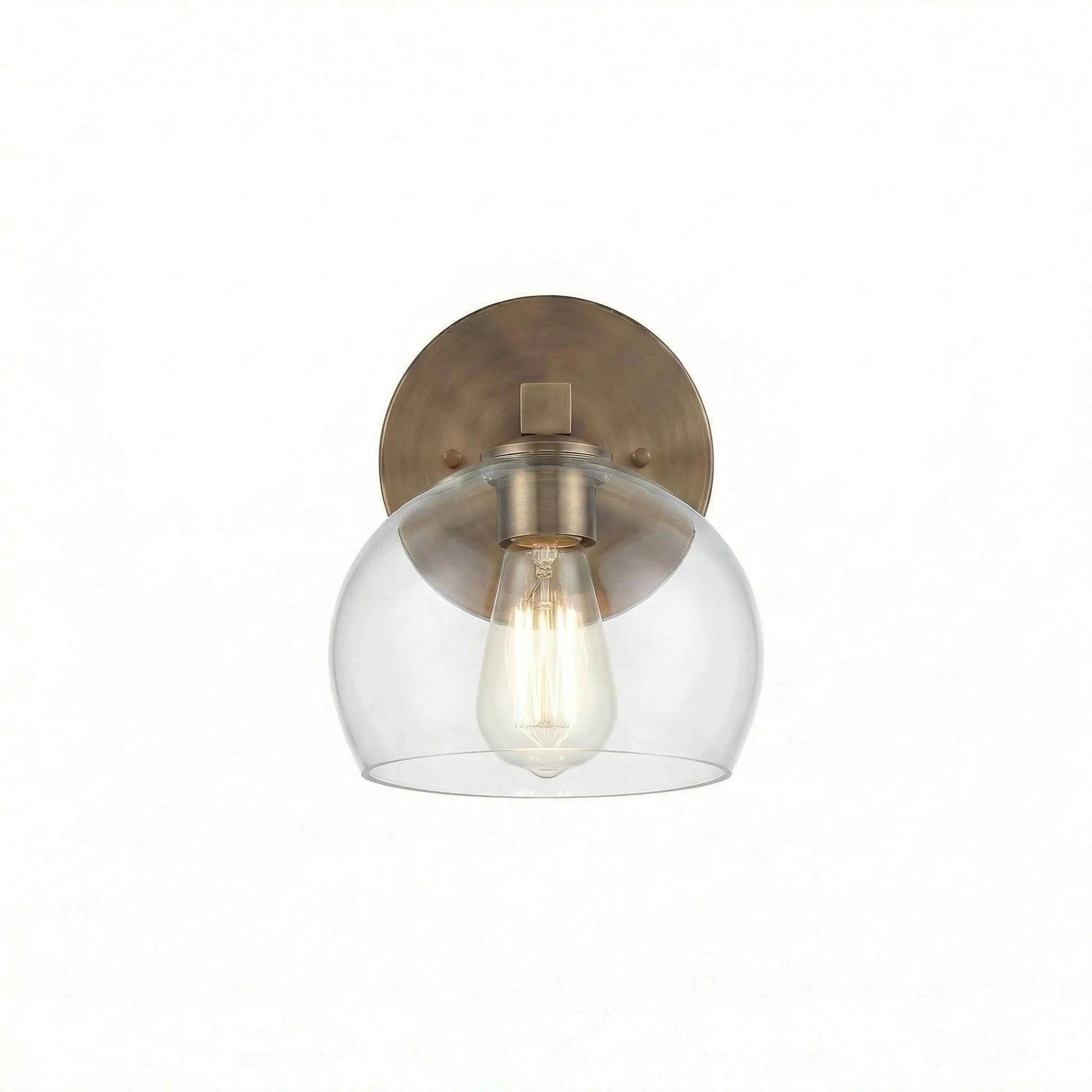 Conrad Vintage 3 Light Bellflower Glass Wall Sconce