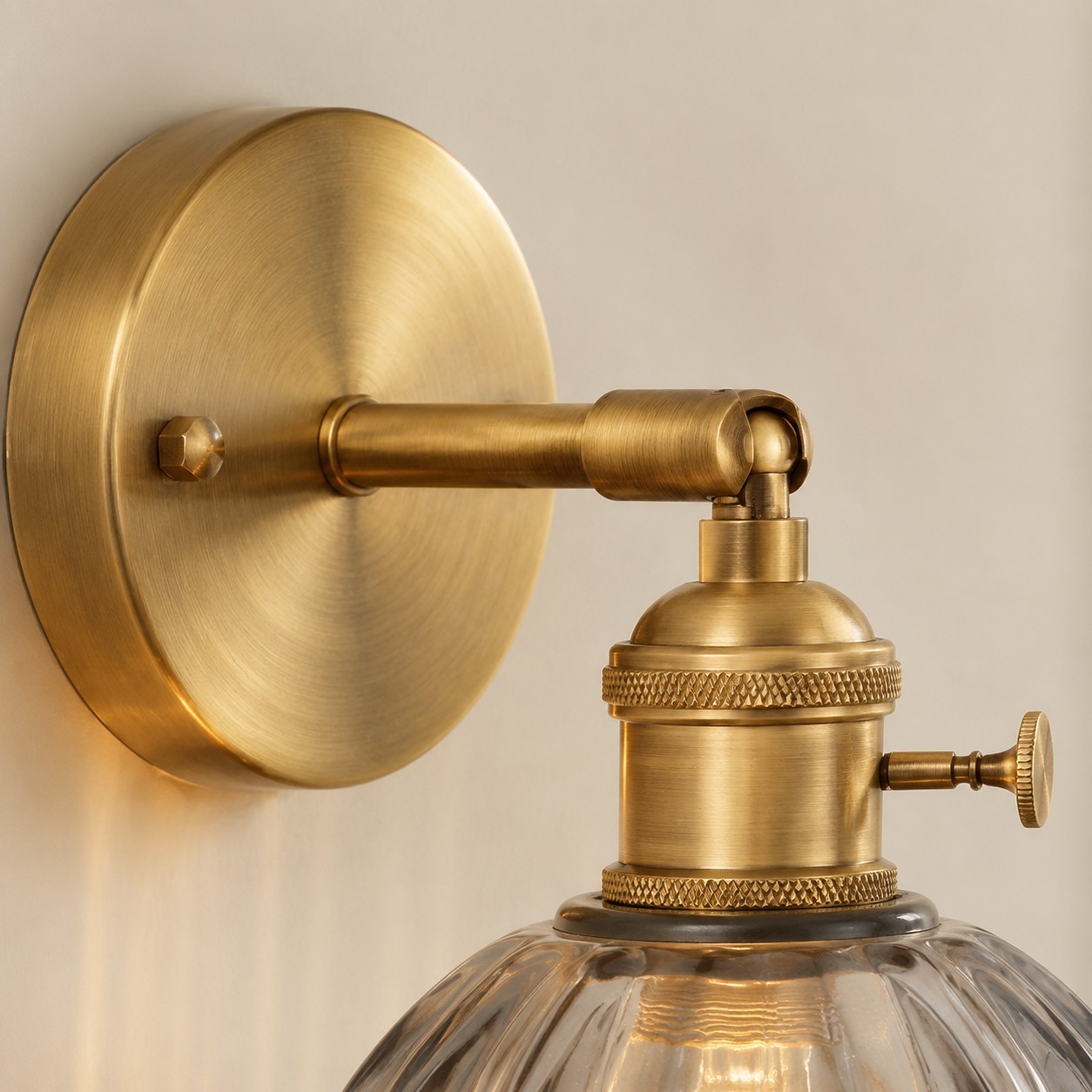Elara Vintage Glass Tulip Sconce