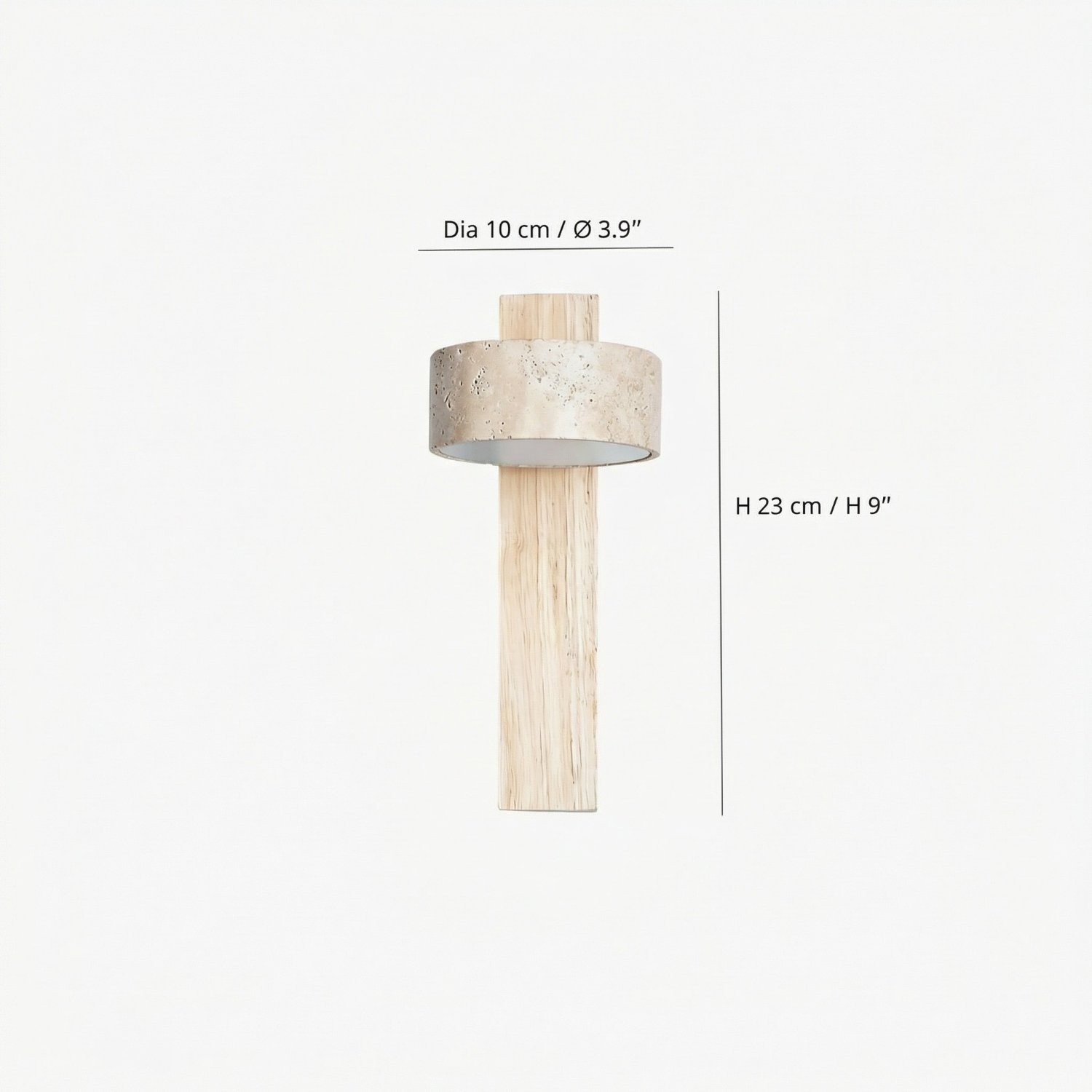 Bennett Wabi-Sabi Round Travertine Wall Light