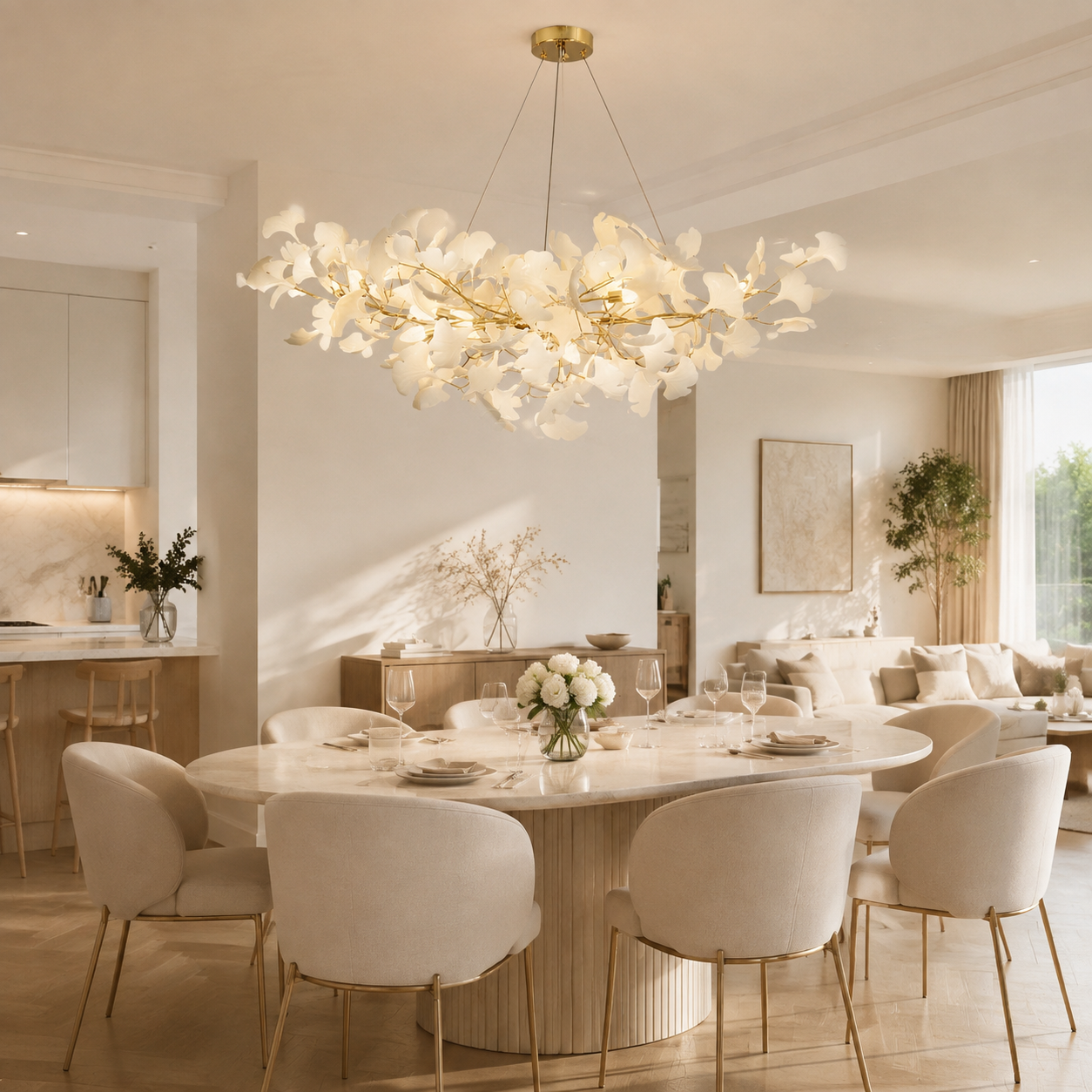 Vesper Luxurious Ginkgo Leaf Chandelier