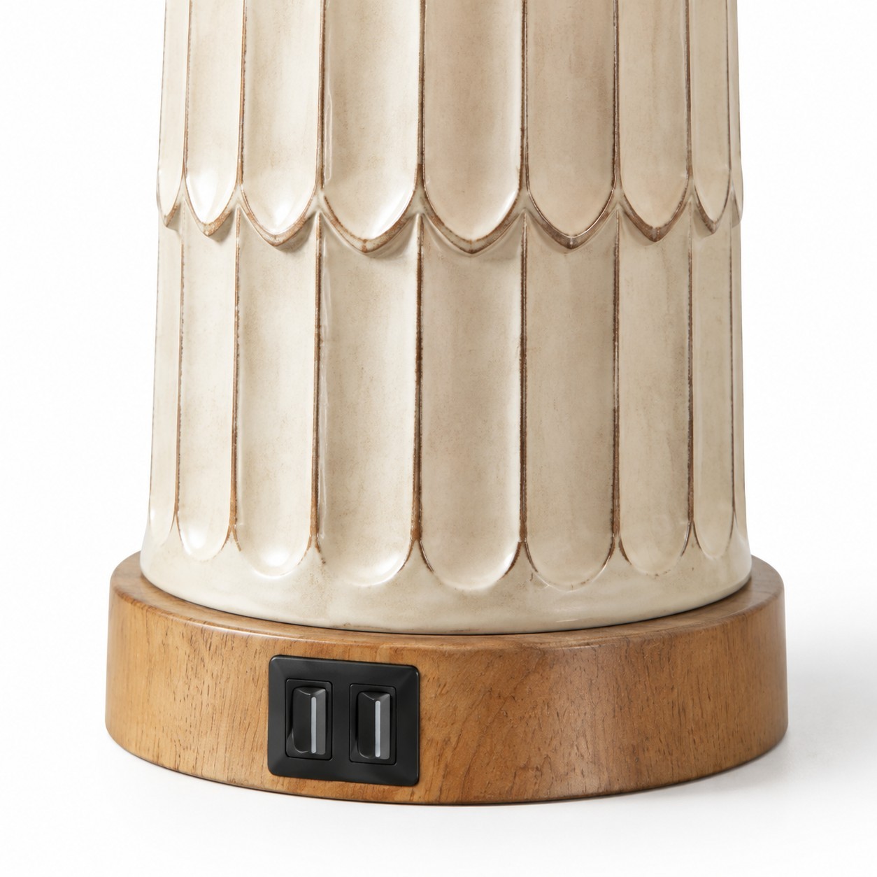 Kaldor Bohemian Style Carving Lamp Frame Touch Bedside Lamp