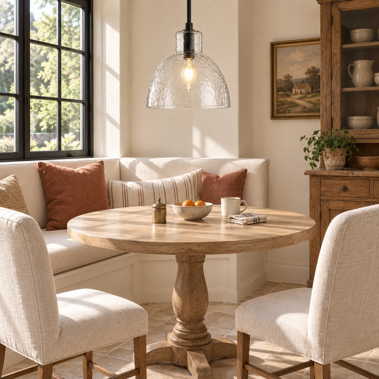 Keen Farmhouse Glass Dome Pendant Light