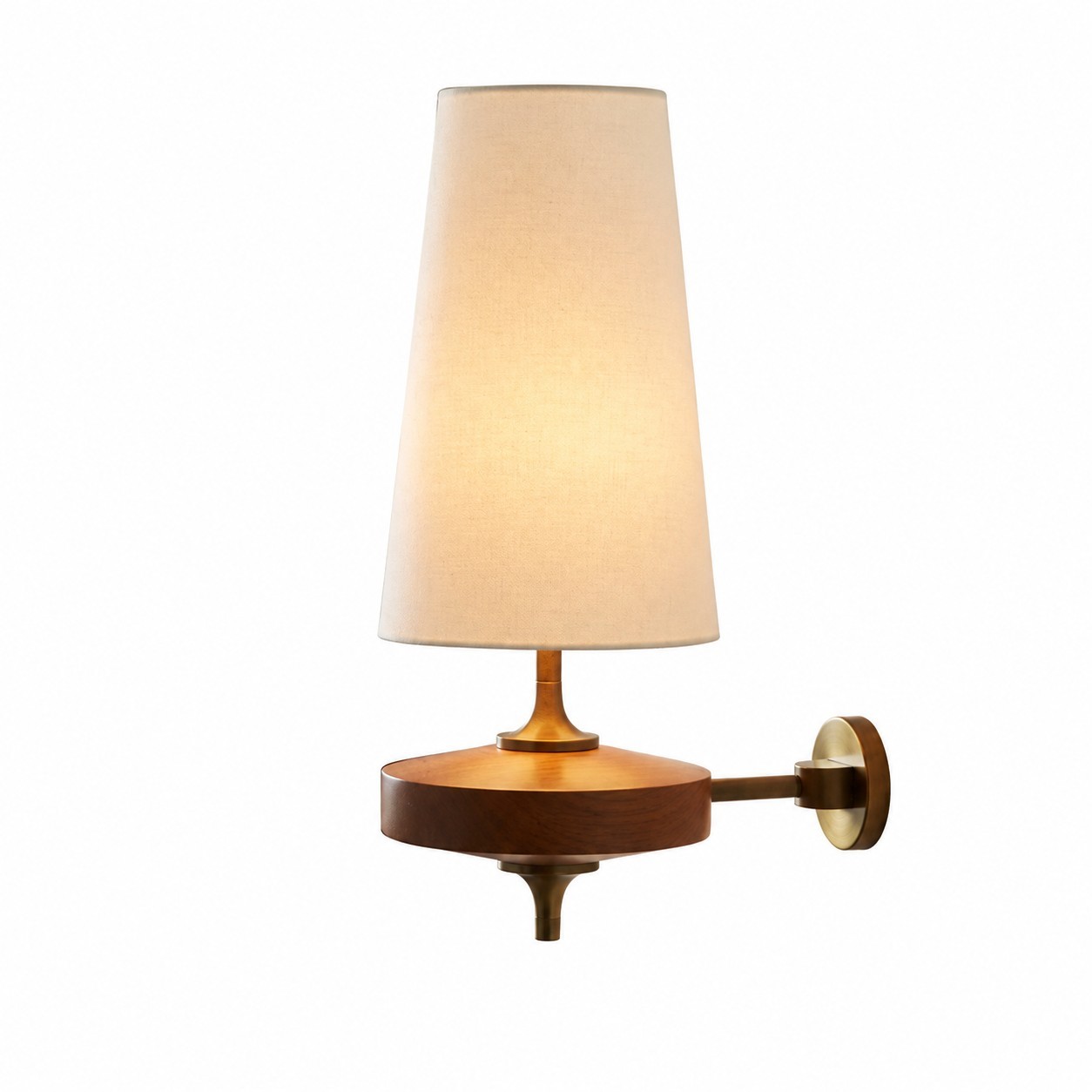 Nyxara Vintage  Fabric Tapered Shade Wall Sconce