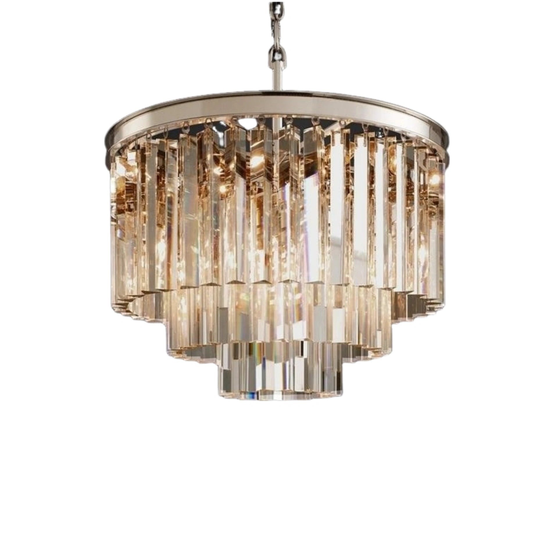 Guinevere Vintage Luxury Tiered Round Crystal Chandelier