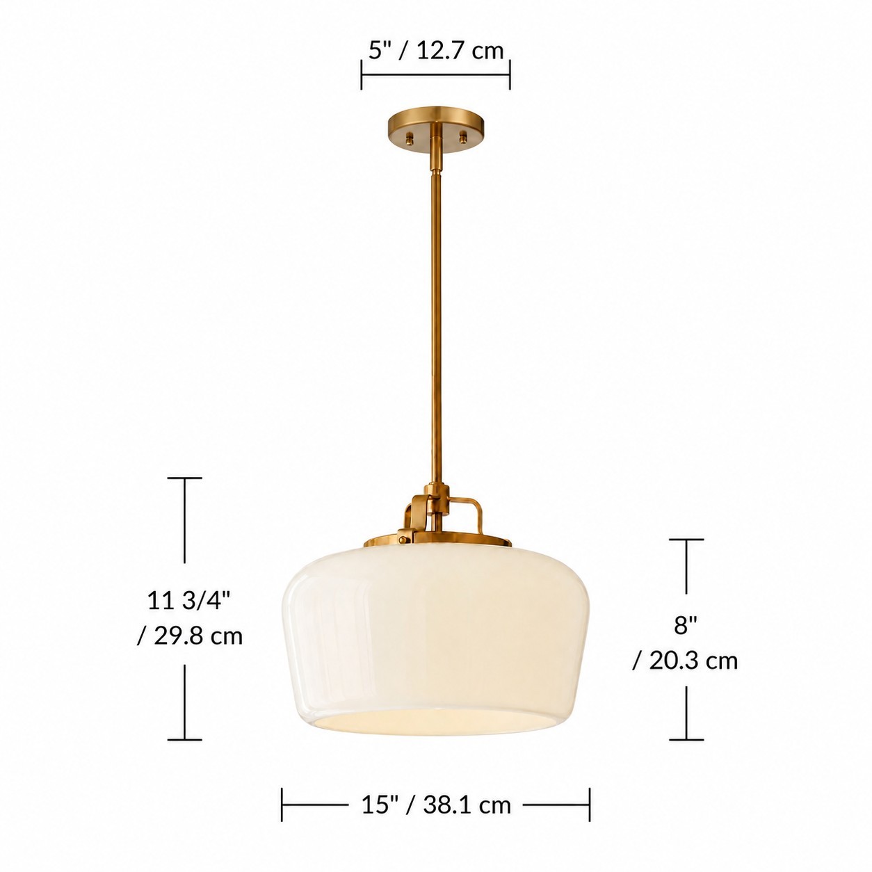 Nathaniel Vintage Brass Rounded Bowl Glass Shade Pendant Light