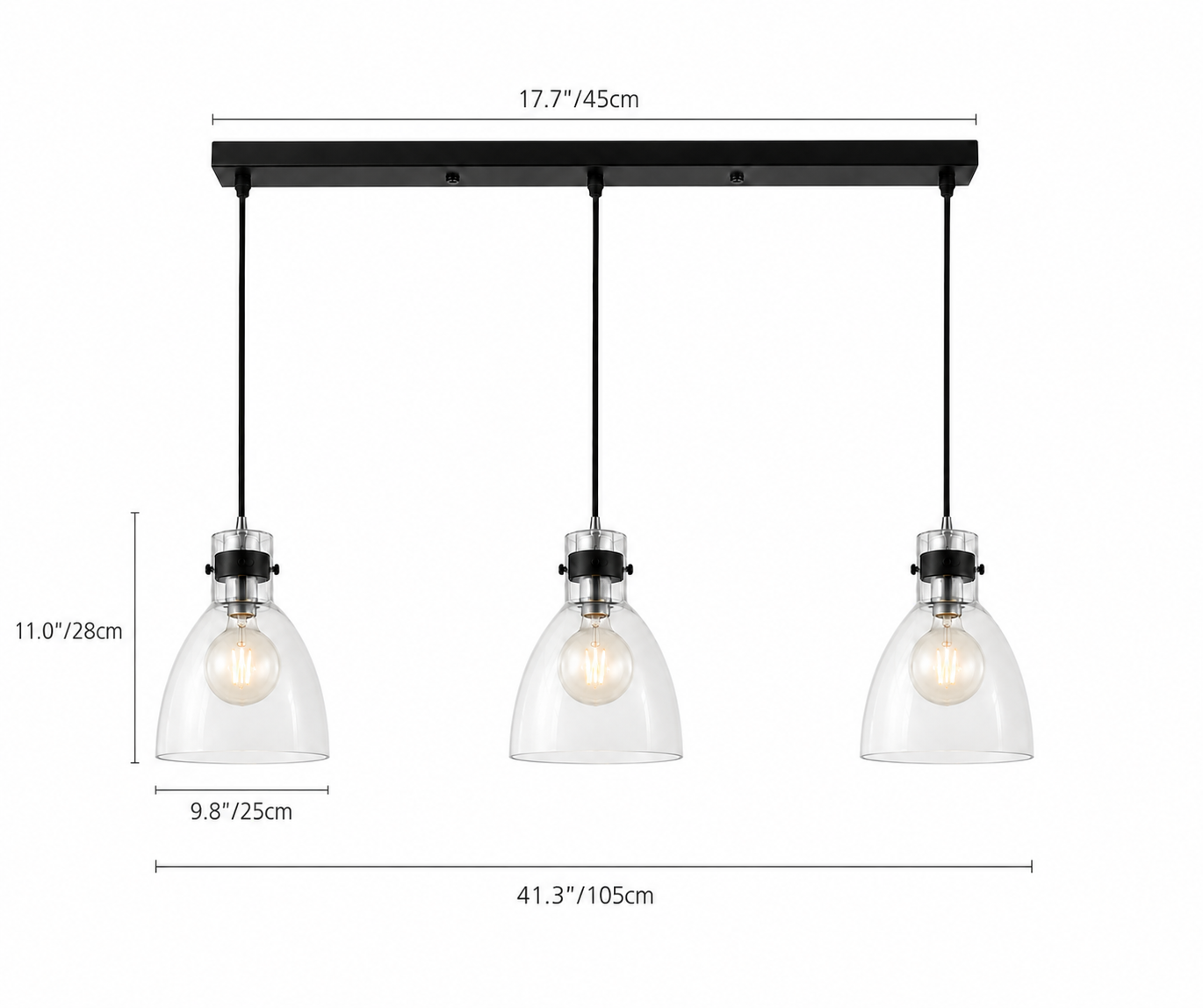 Stellan Vintage Glass Bell Pendant Light