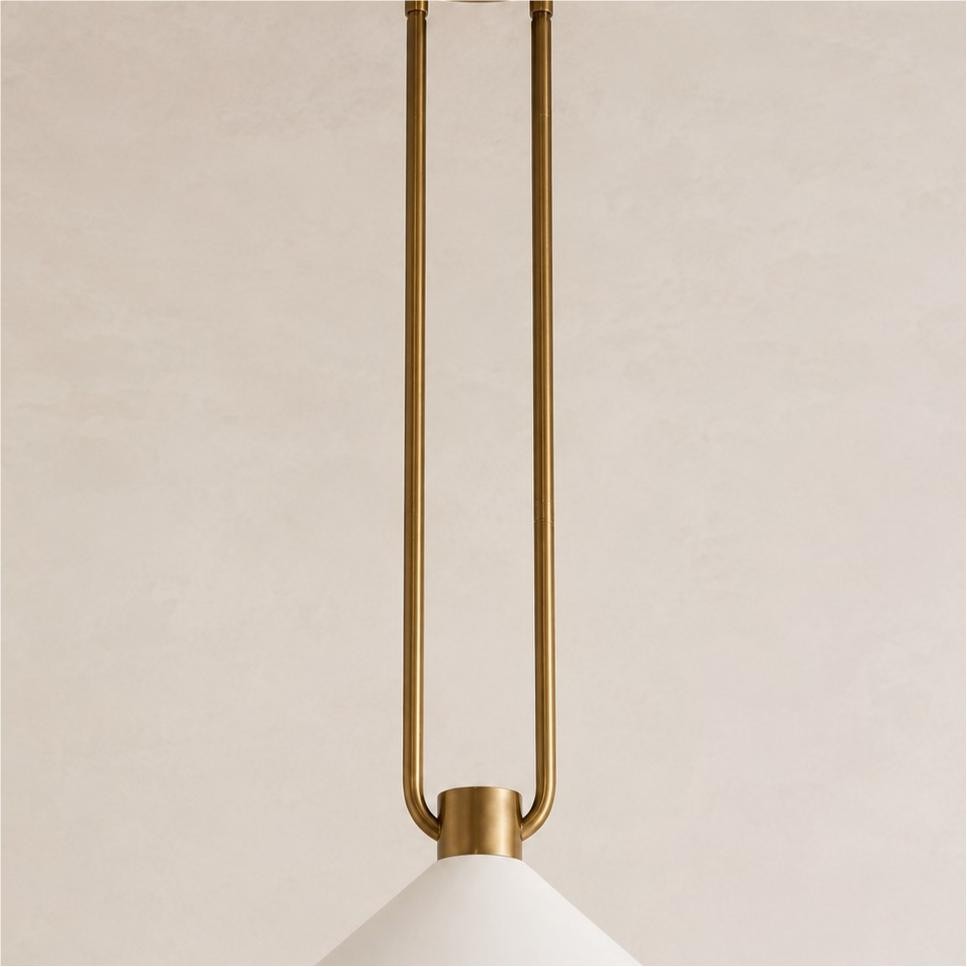 Serenoa Retro Double-Rod Metal Cone Pendant Light