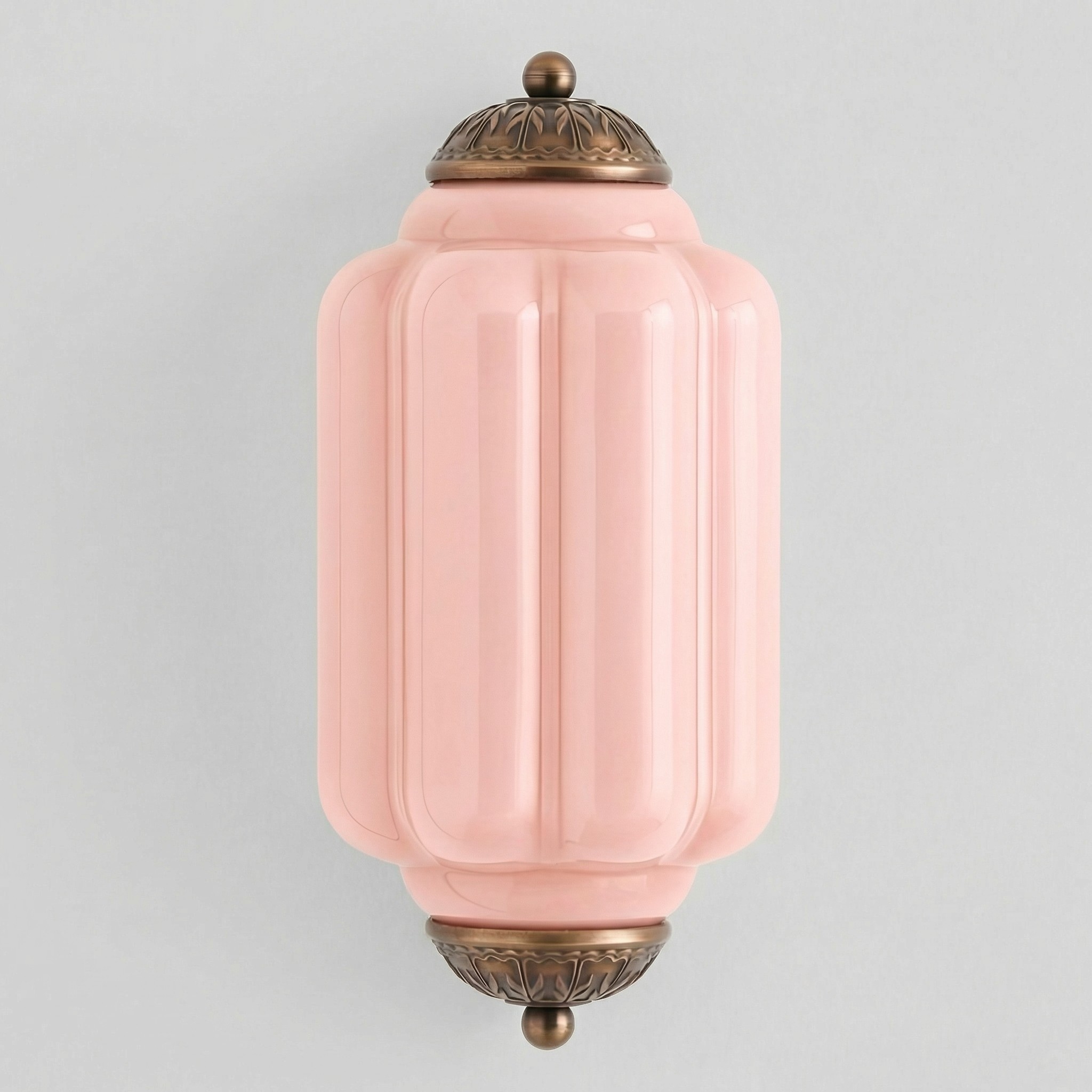 Michael Vintage Eloise Milk Glass Flush Wall Light