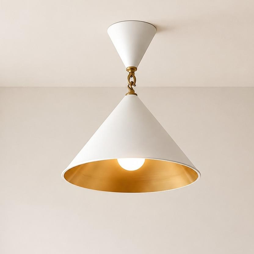 Aurelia Minimalist Plaster Cone Pendant Light