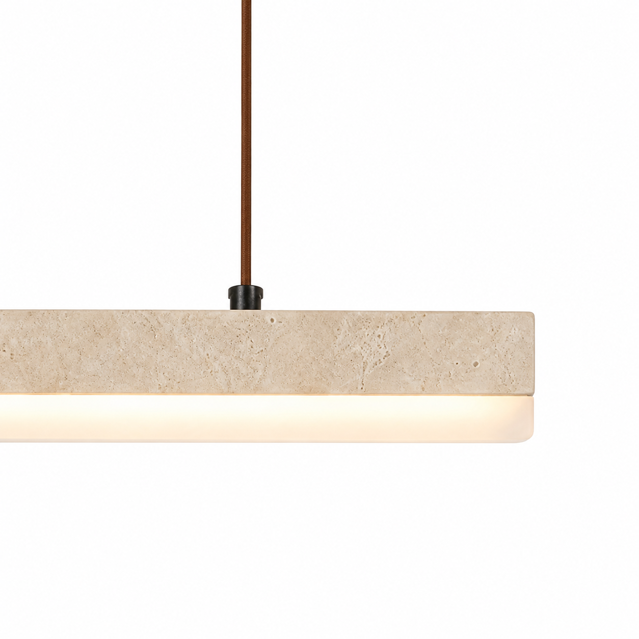 Orson Modern LED Travertine Linear Pendant Light