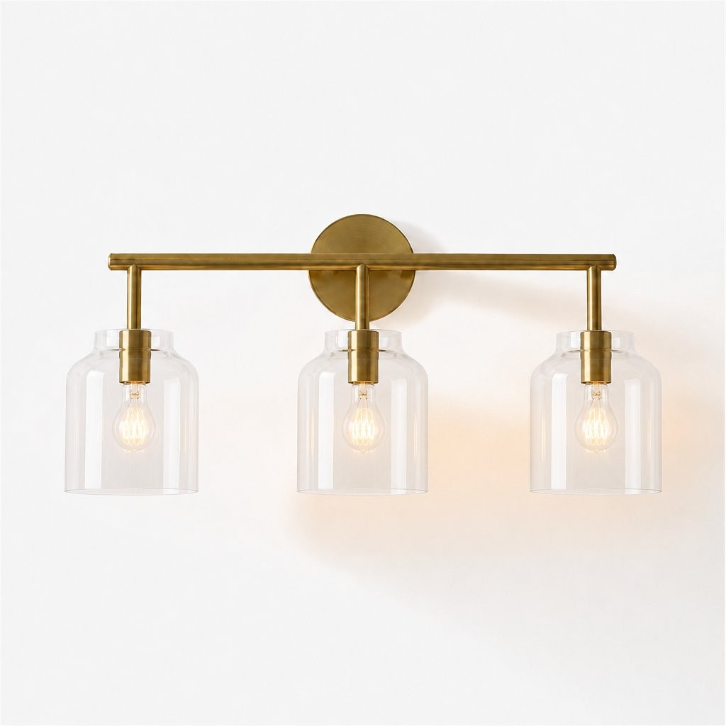 Drilon Modern 3-Light Milk Glass Bathroom Sconce