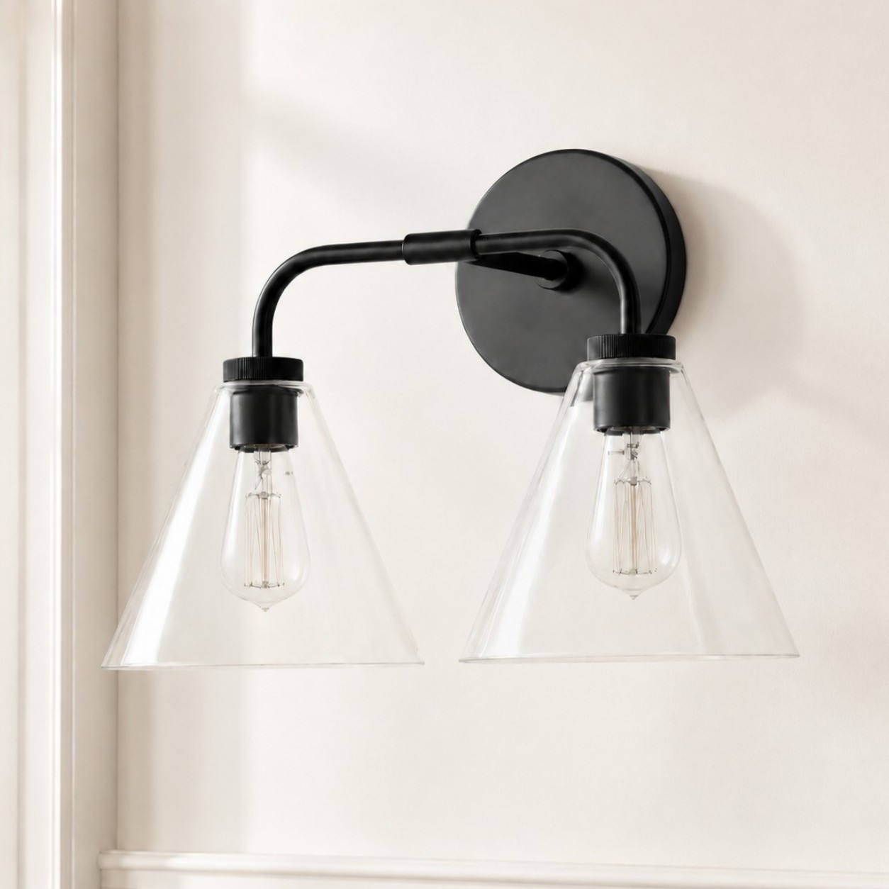 Kaelen Retro Cooper Cone Sconce Light