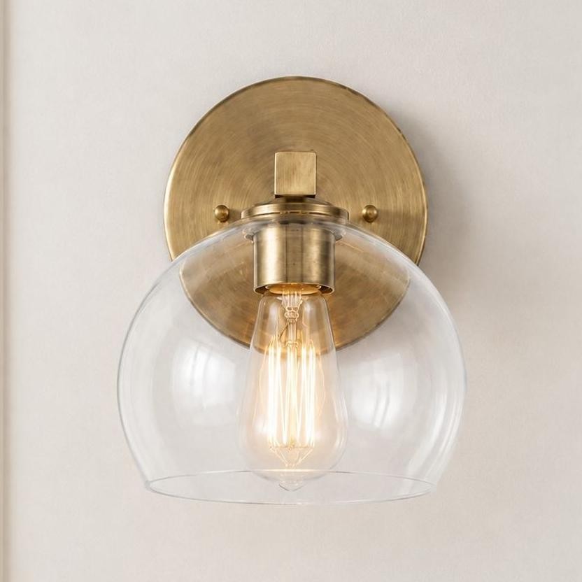 Conrad Vintage 3 Light Bellflower Glass Wall Sconce