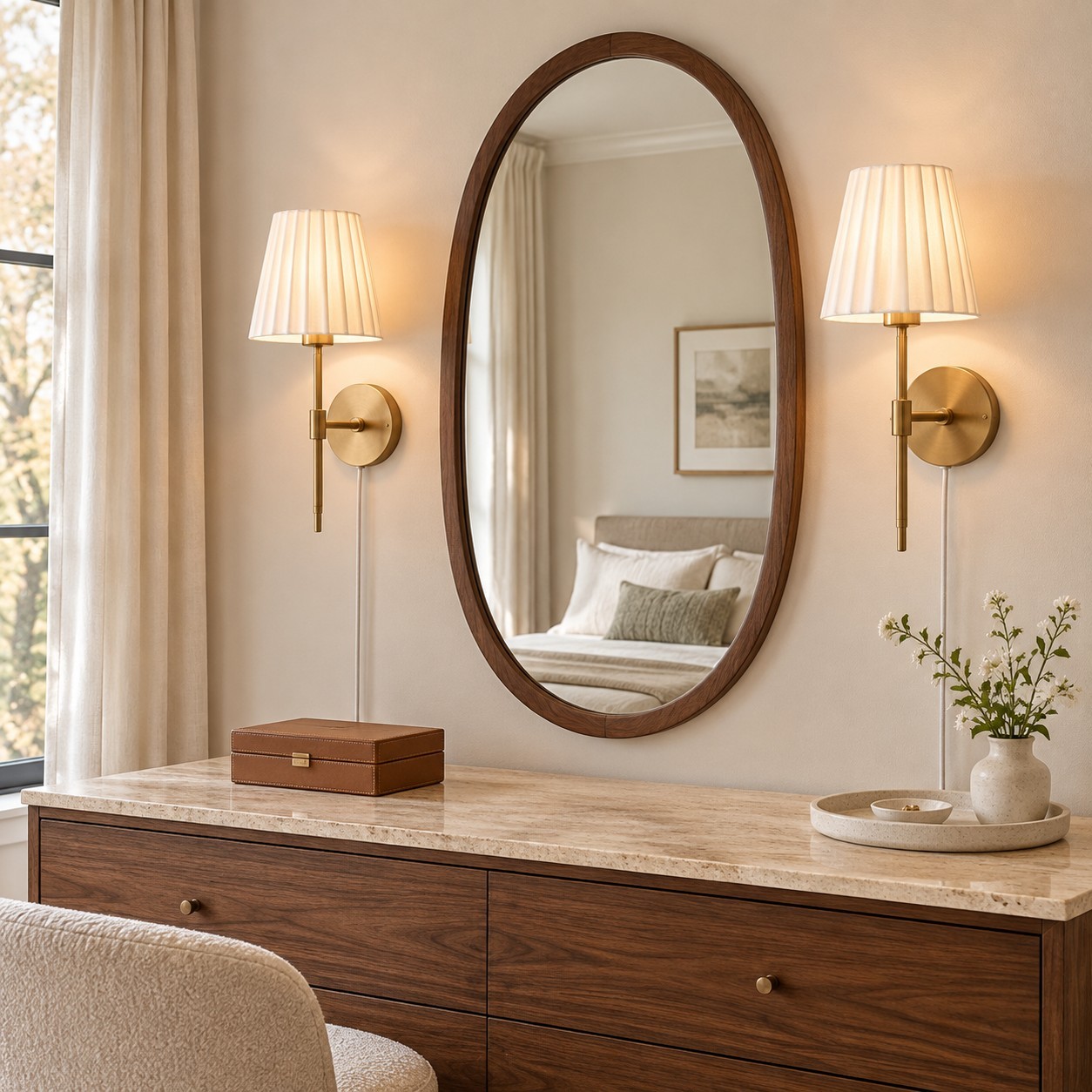 Ozir Pleated Shade Wall Sconce