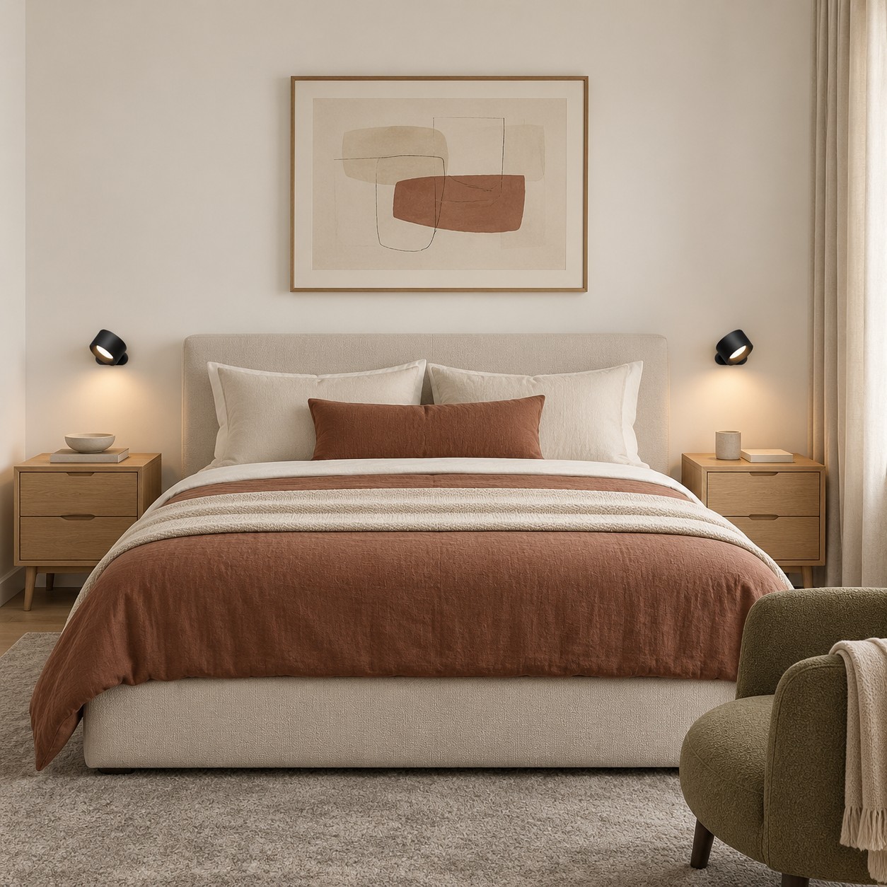 Ozoo Rechargeable Wall Mounted Reading Lights for Bedroom