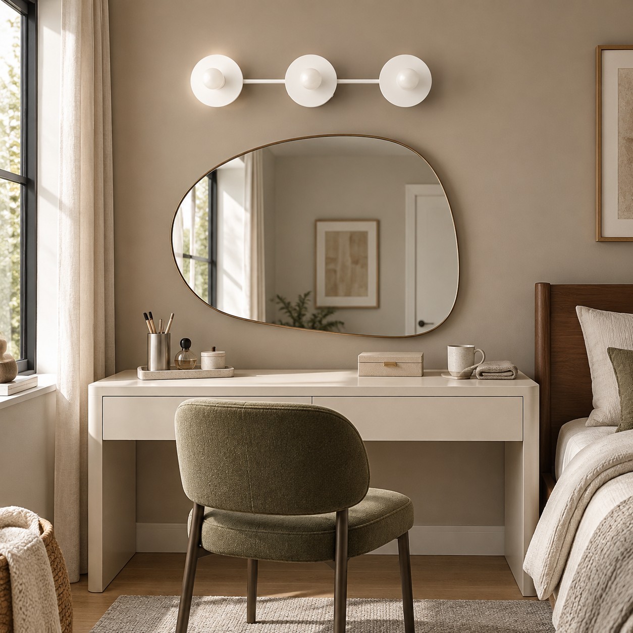 Marnie Nordic Colorful 3 Light Vanity Wall Light