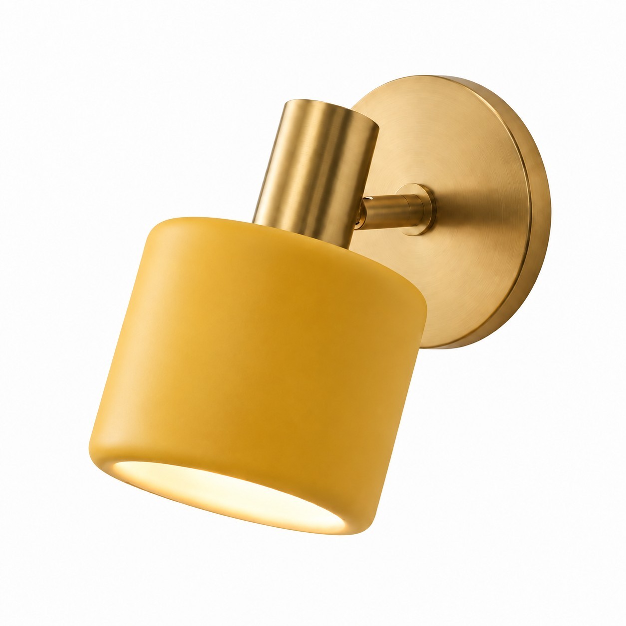 Aura Modern Colorful Adjustable Porcelain Shade Brass Wall Lamp