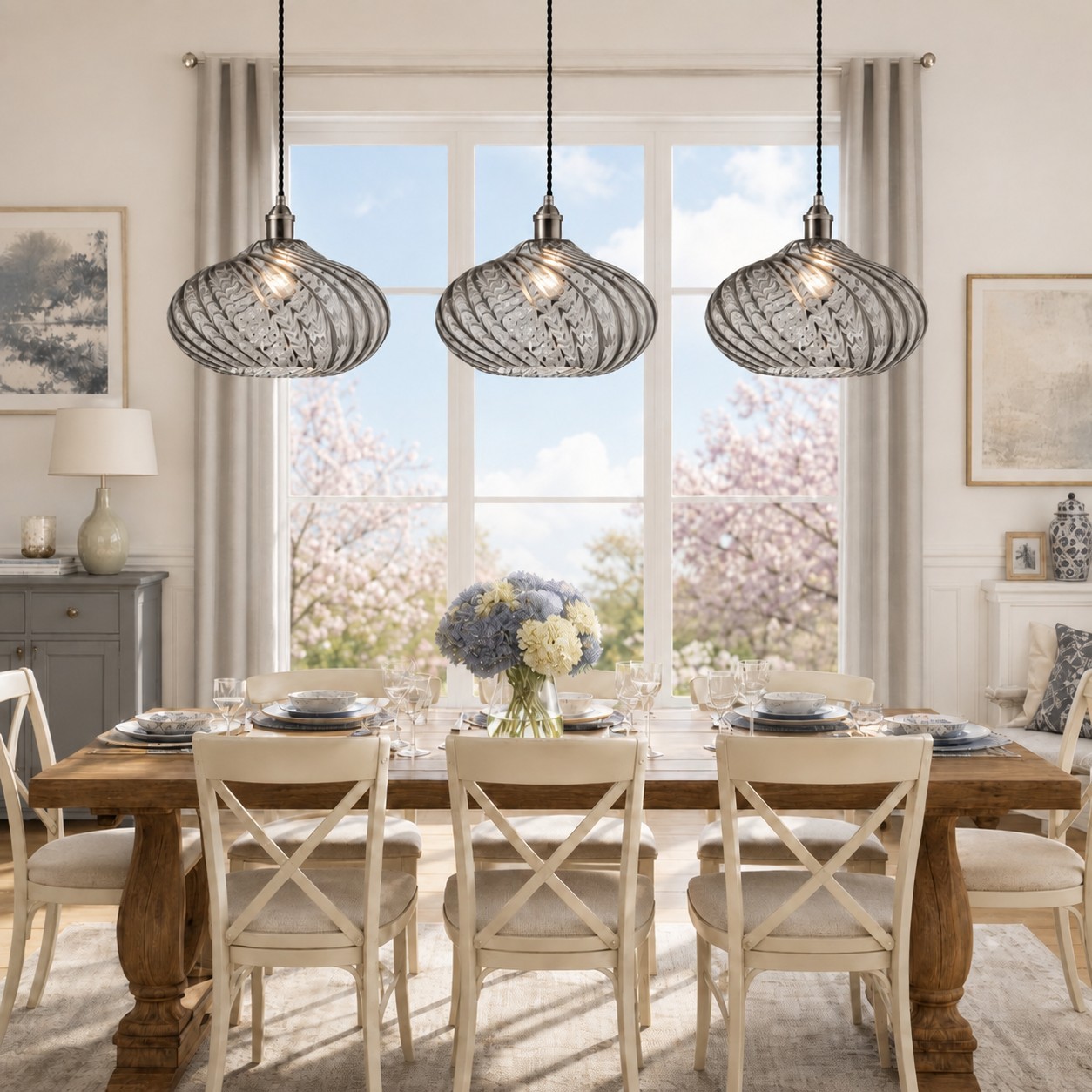 Lunaris Modern Globe Glass Pendant Light