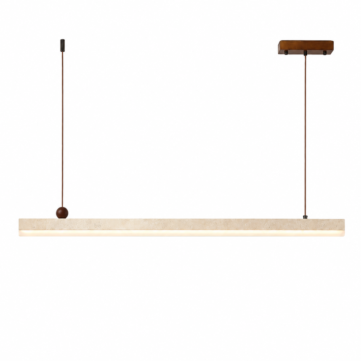 Orson Modern LED Travertine Linear Pendant Light