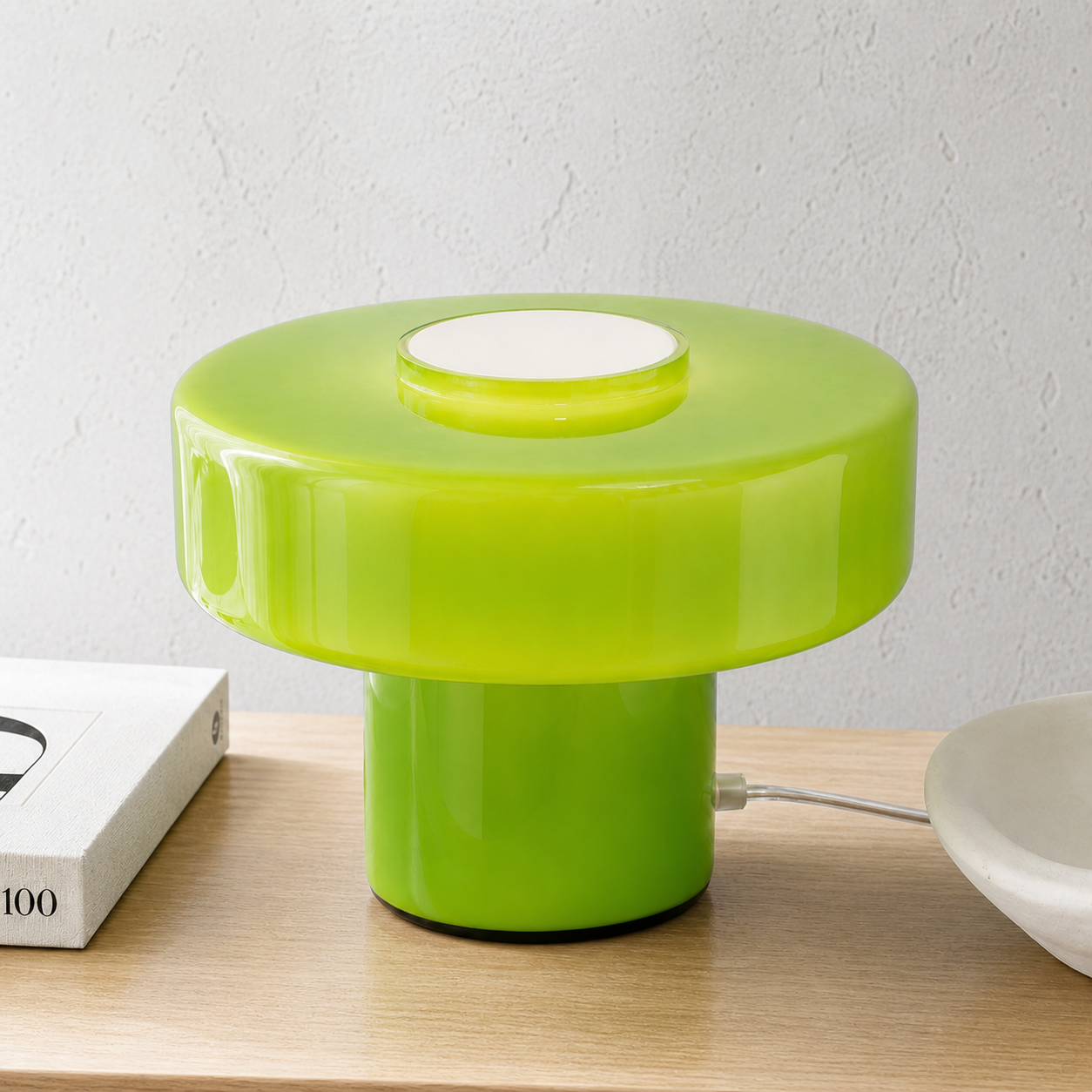 Aetheris Modern Colorful Glass Mushroom Table Lamp