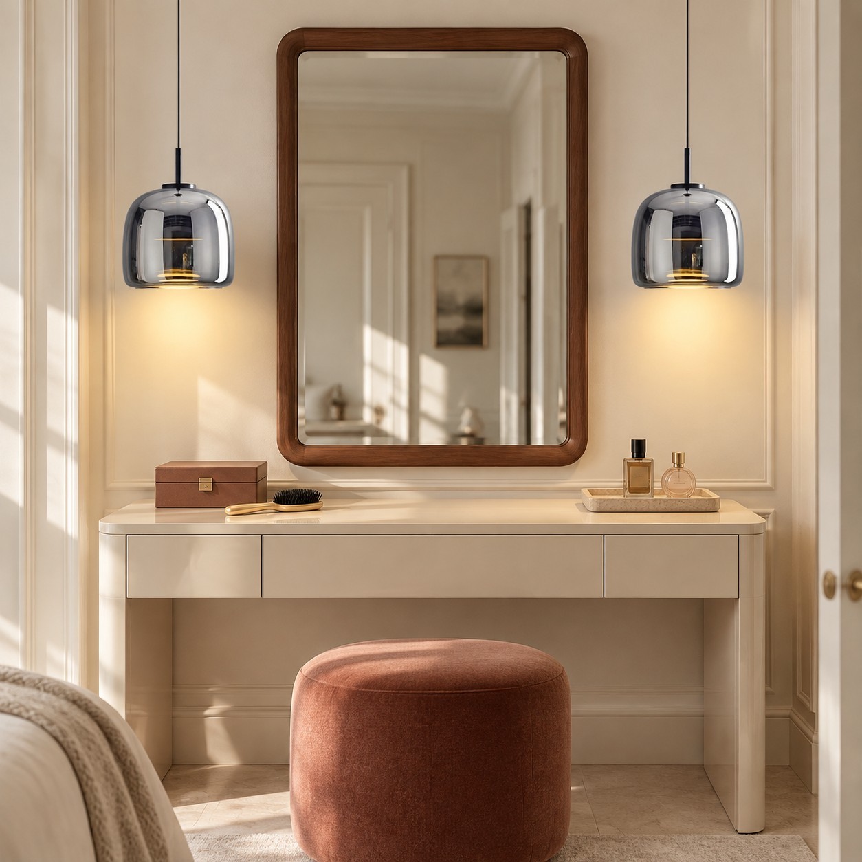 Raith Mouth Blown Glass Shade Pendant Light