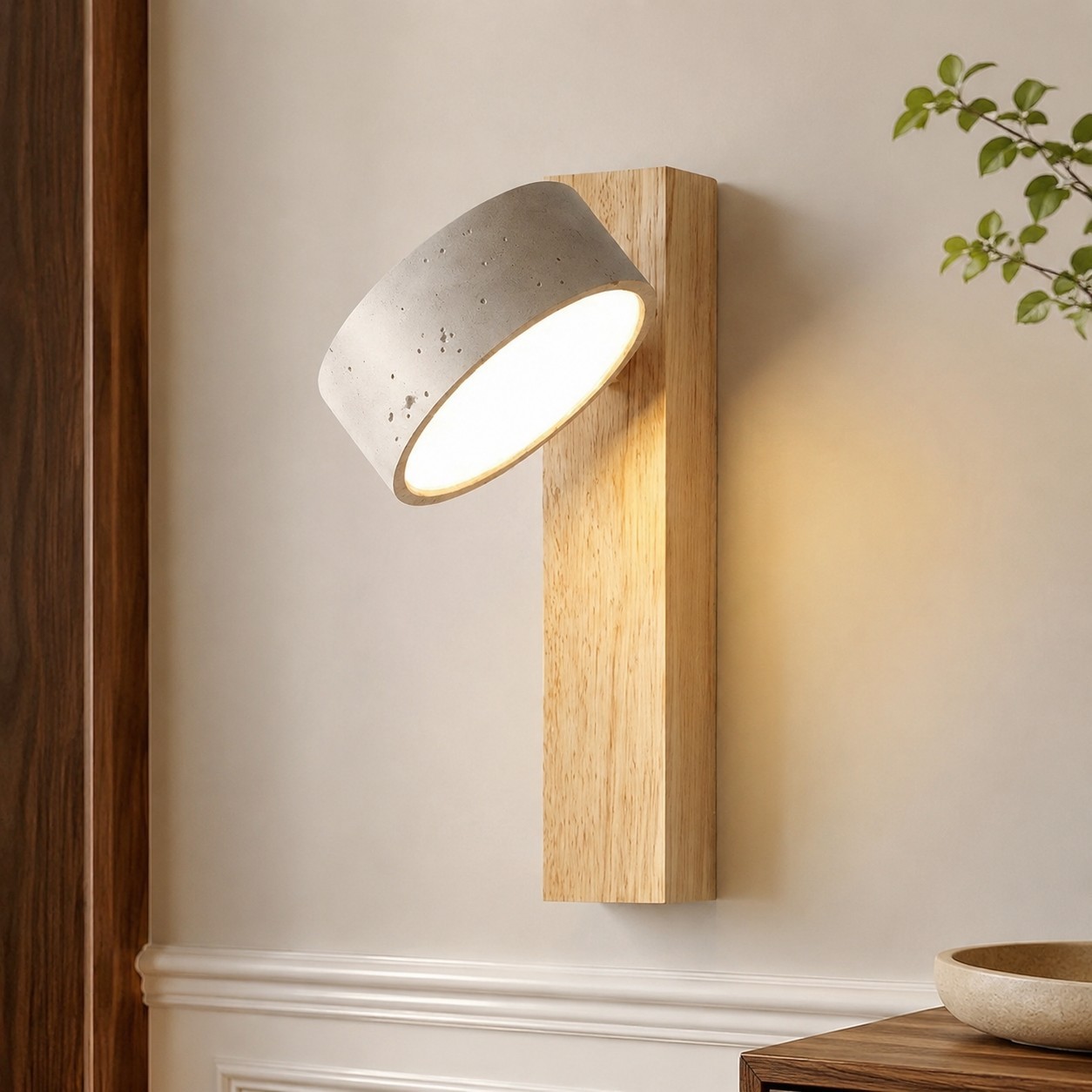 Bennett Wabi-Sabi Round Travertine Wall Light