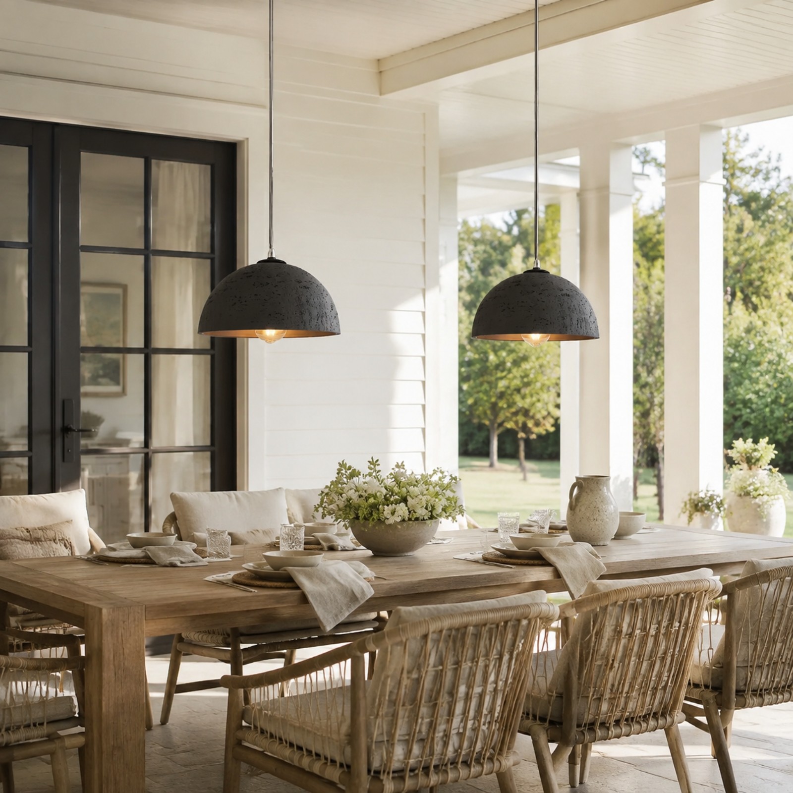 Luran Wabi Sabi Dome Stone Pendant Light