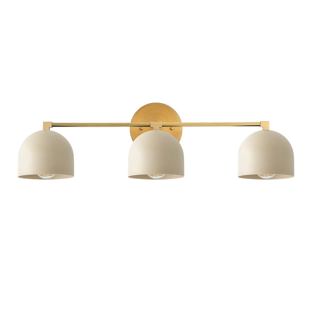 Astair Nordic Metal Deep Dome Vanity Wall Sconce in Rustic Brass