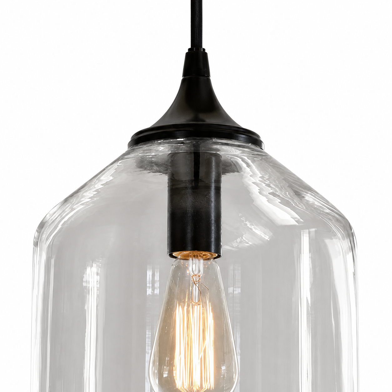 Declan Modern Bell Shaped Glass Pendant Light