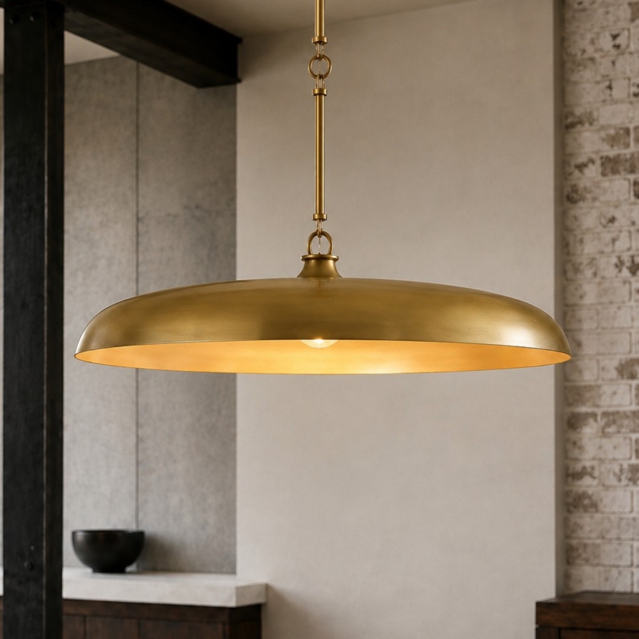 Leila Industrial Rustic Bronze Cone Shade Pendant Light