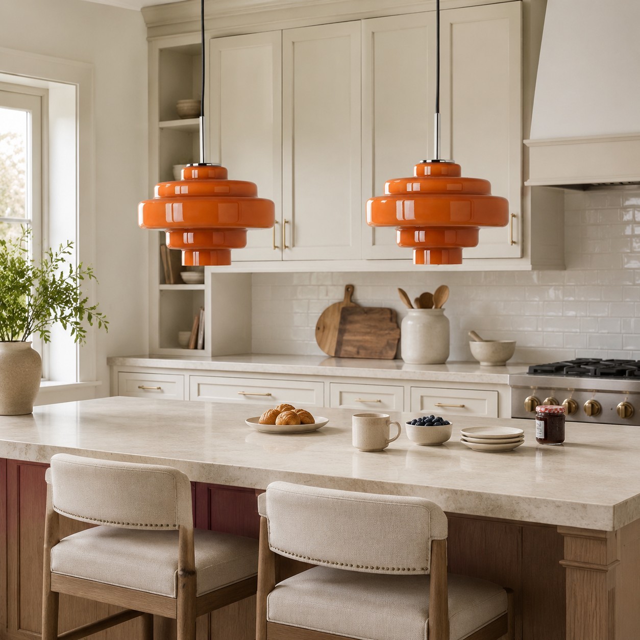 Yves Vintage Tiered Glass Pendant Light
