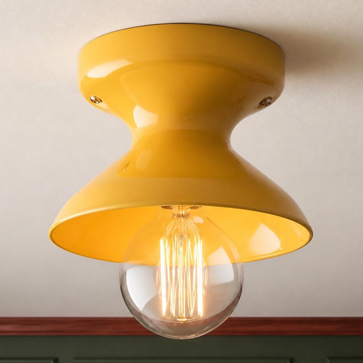 Lunavel Modern Ceramic Mount Ceiling Light Fixture