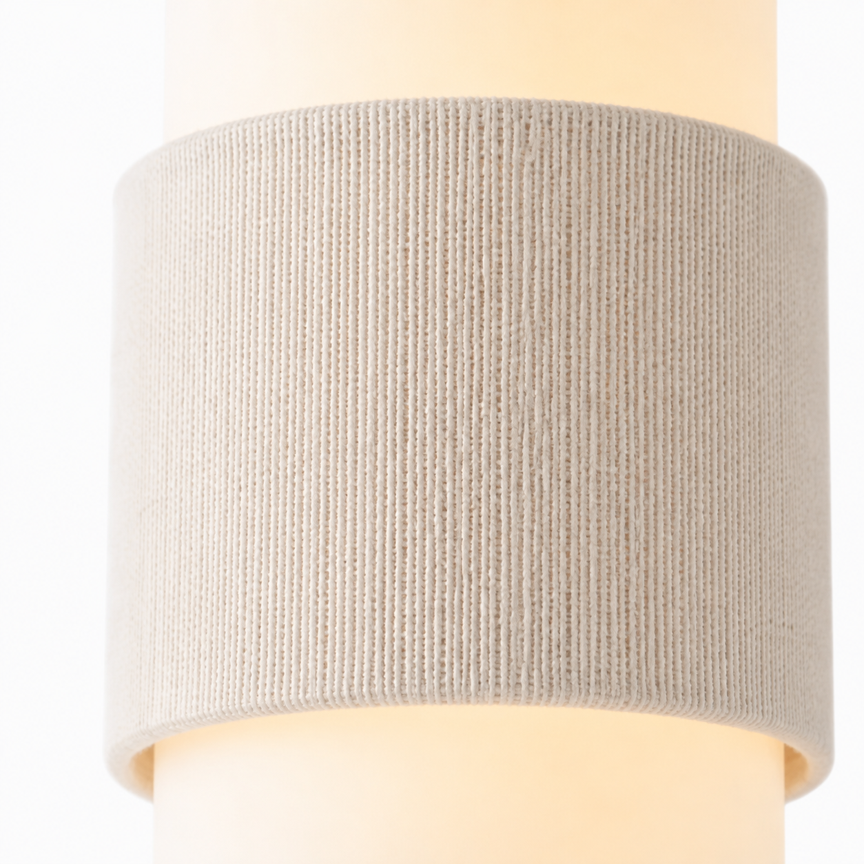 Corin Scandinavian Linen Cylinder Wall Sconce
