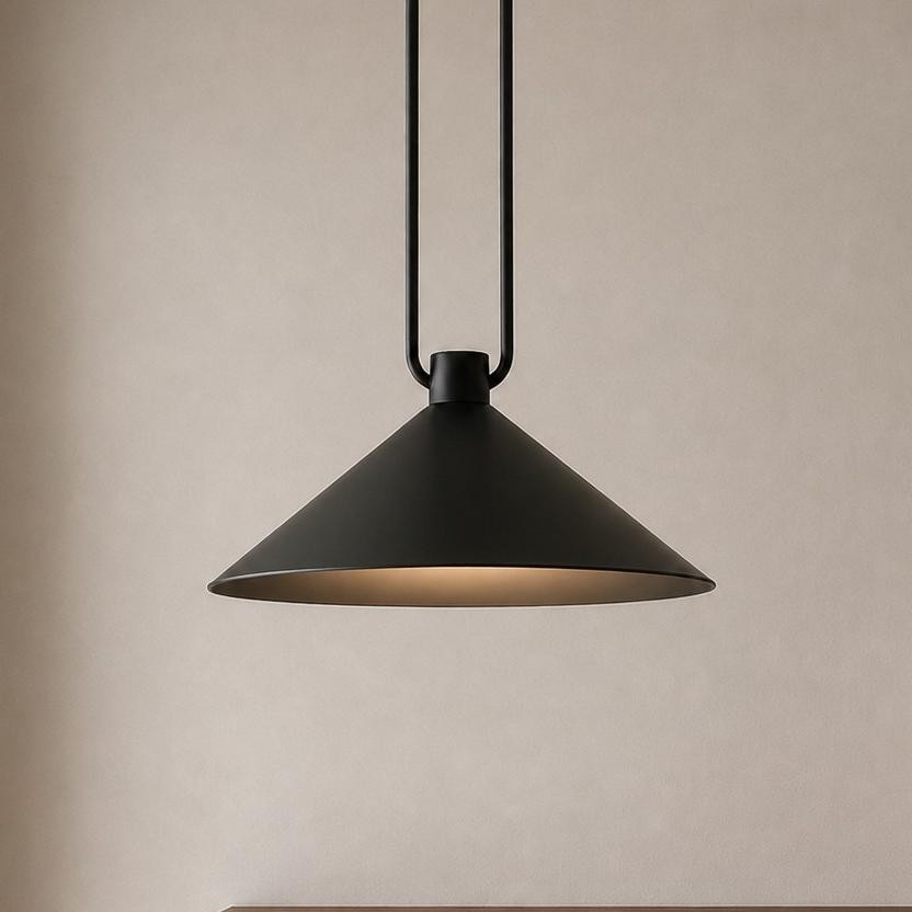 Serenoa Retro Double-Rod Metal Cone Pendant Light